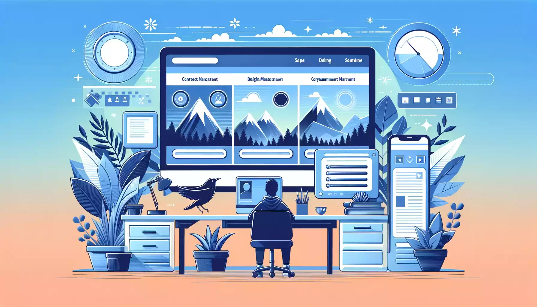 Design moderne et attrayant d'un site web avec fonctionnalités CMS