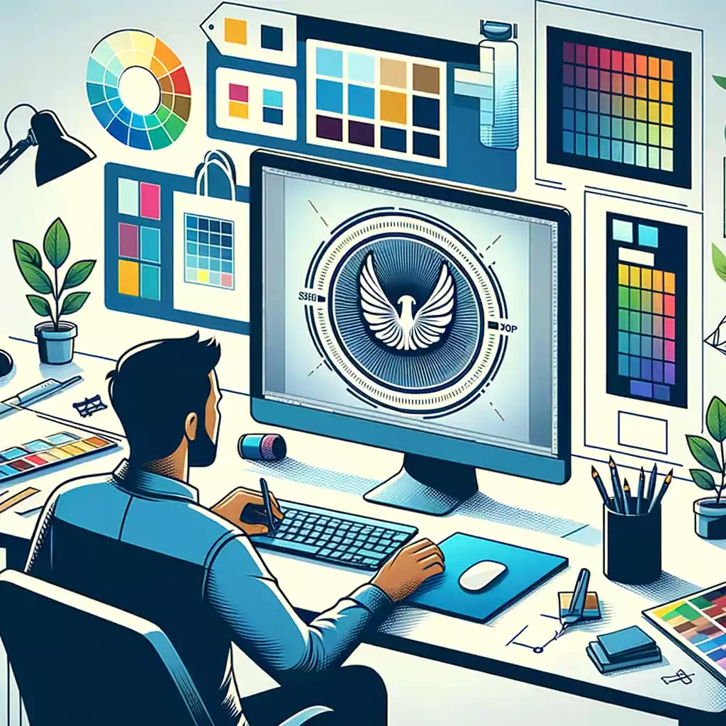 Illustration présentant le concept de branding et de graphisme