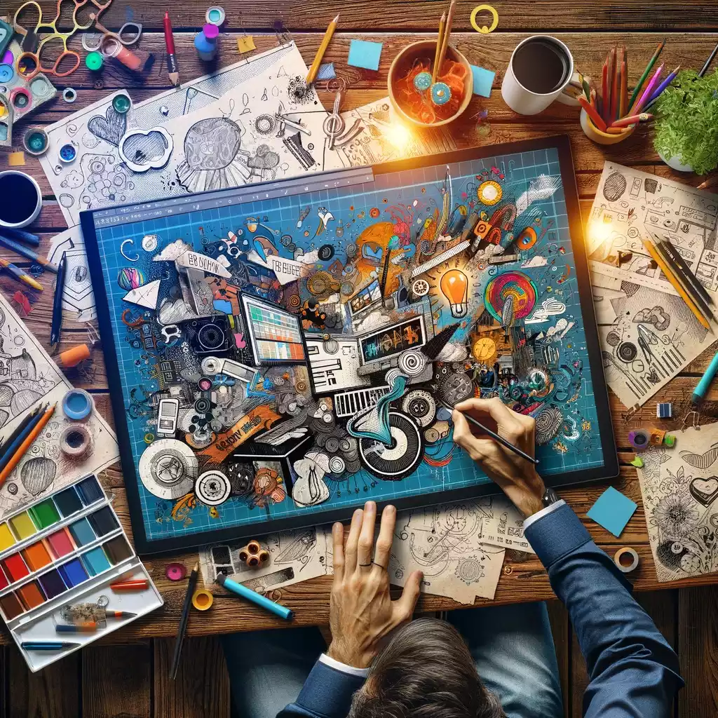 Illustration présentant le concept de branding et de graphisme