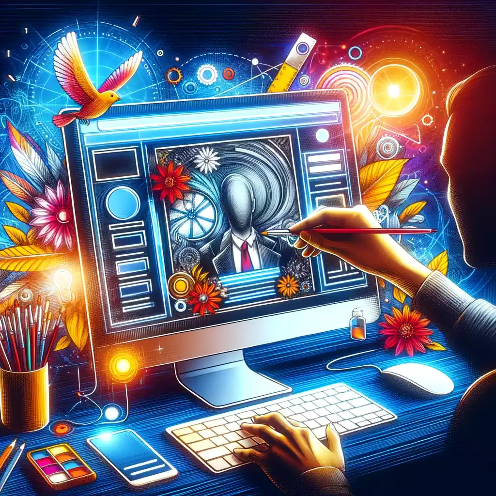 Illustration de création de design pour un site web