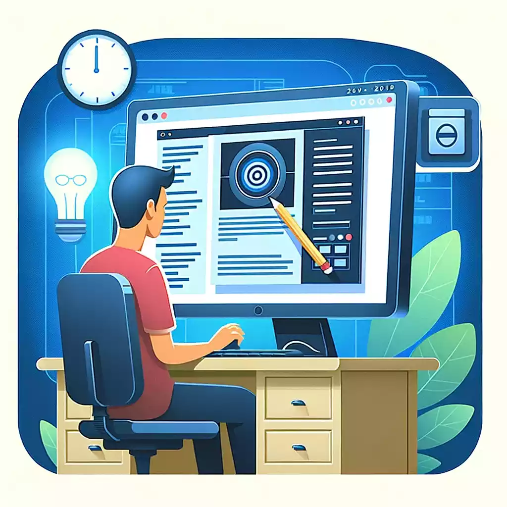 Illustration de création de design pour un site web